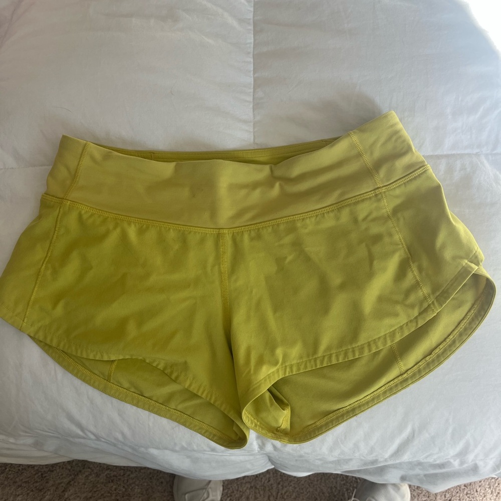 Lululemon Athletica Yellow Athletic Shorts
